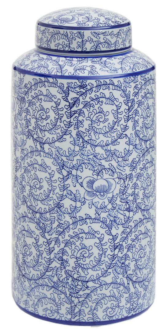 Calix Großer Keramikgefäß Blau Weiß 0