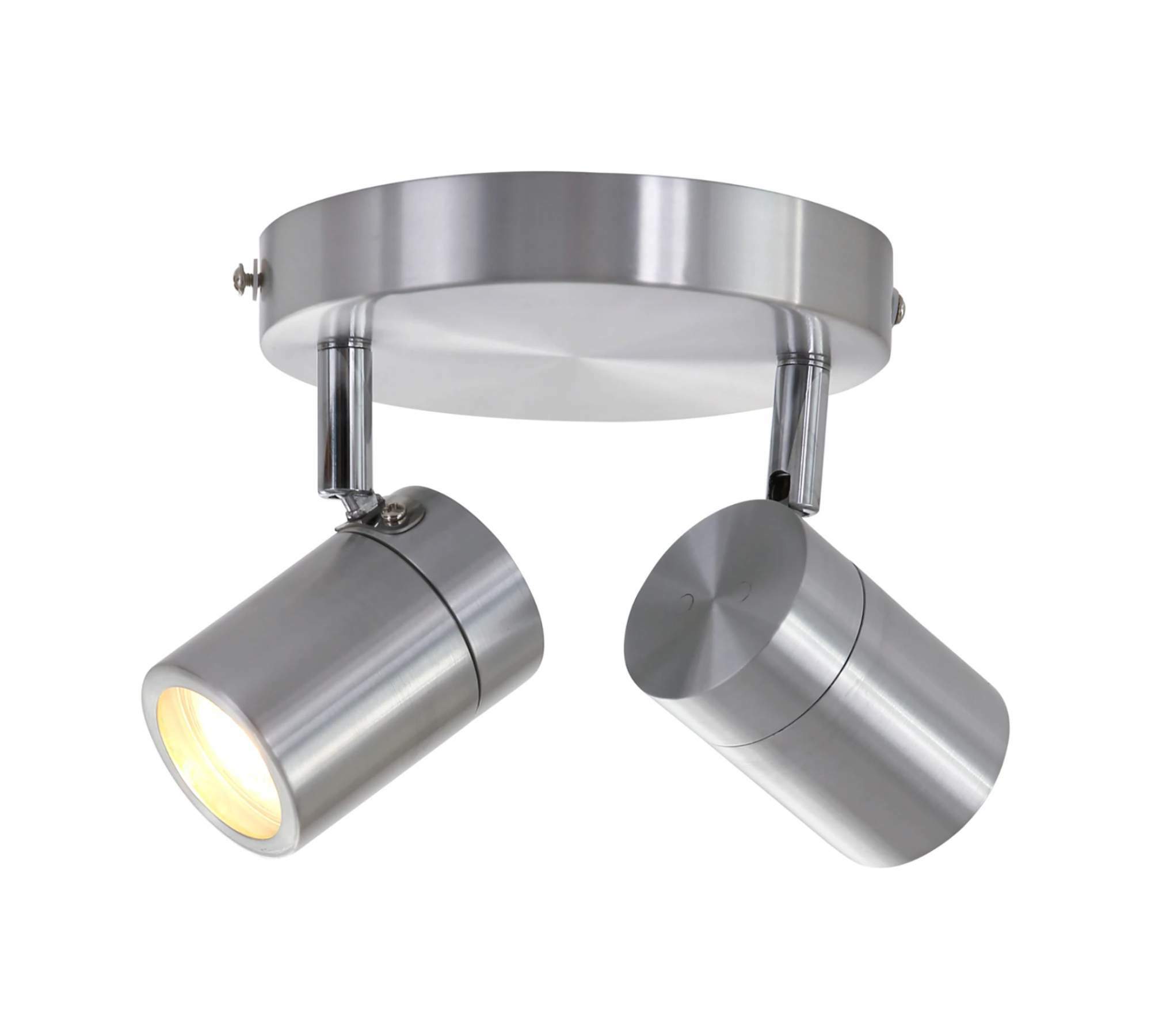 Deckenleuchte Upround 2-flammig Metall Silber 2