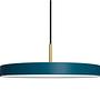 Asteria Pendelleuchte Mini Messing Petrolblau 2