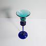 Vintage Candle Holder Glass 1980s 1