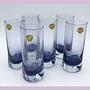 6x Vintage Trinkglas Kristall Lila 1960er Jahre 1