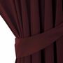 Vorhang mit Kräuselband Textil Rot 1