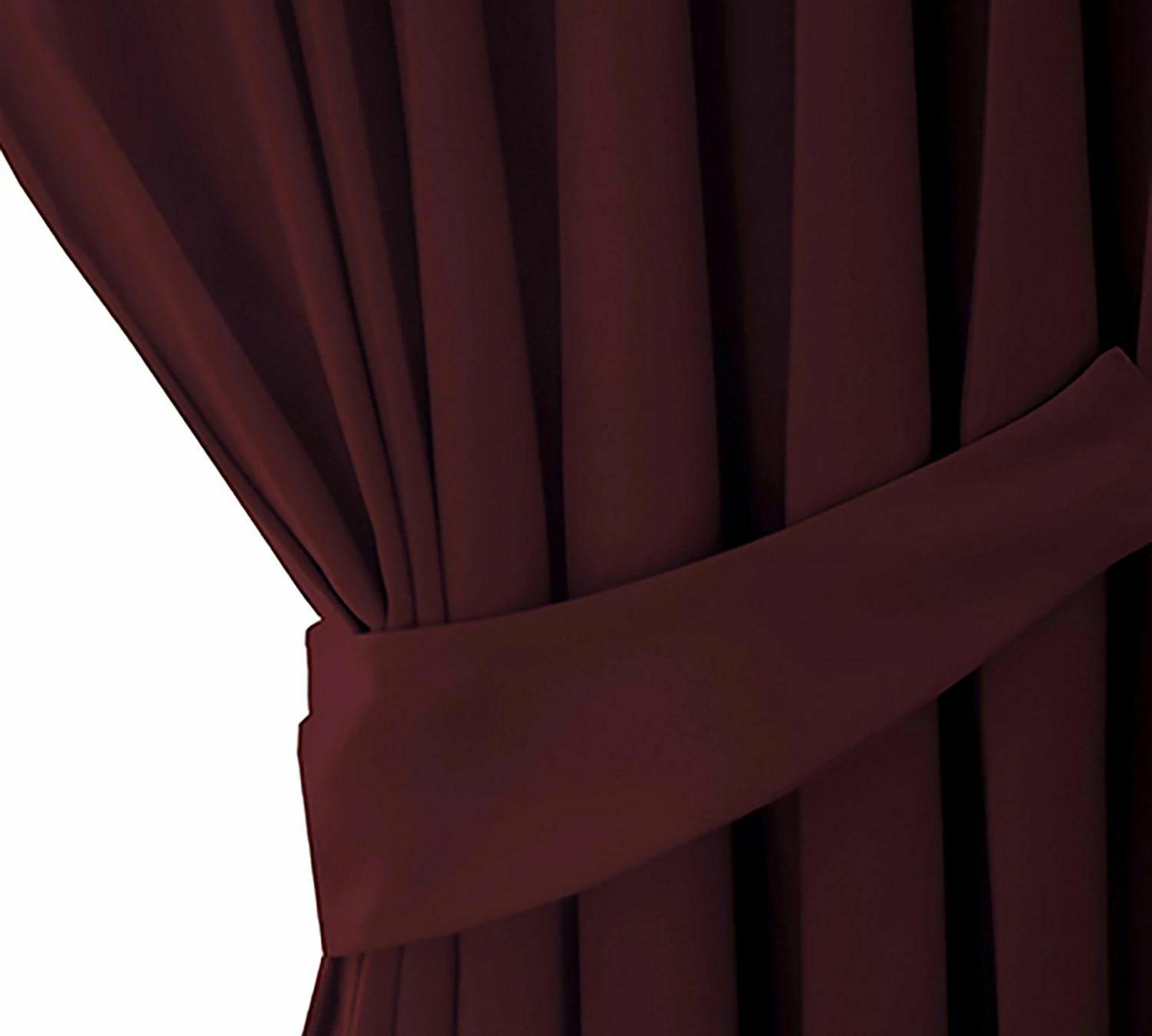 Vorhang mit Kräuselband Textil Rot 1