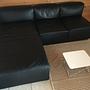 Modulares Sofa Leder Schwarz 0