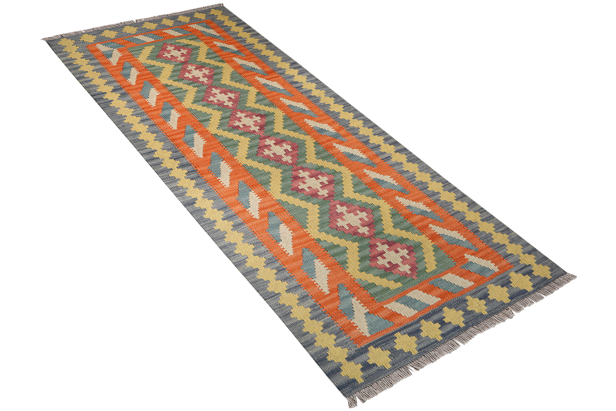 Kelim Gashgai Rug Wool Green 2