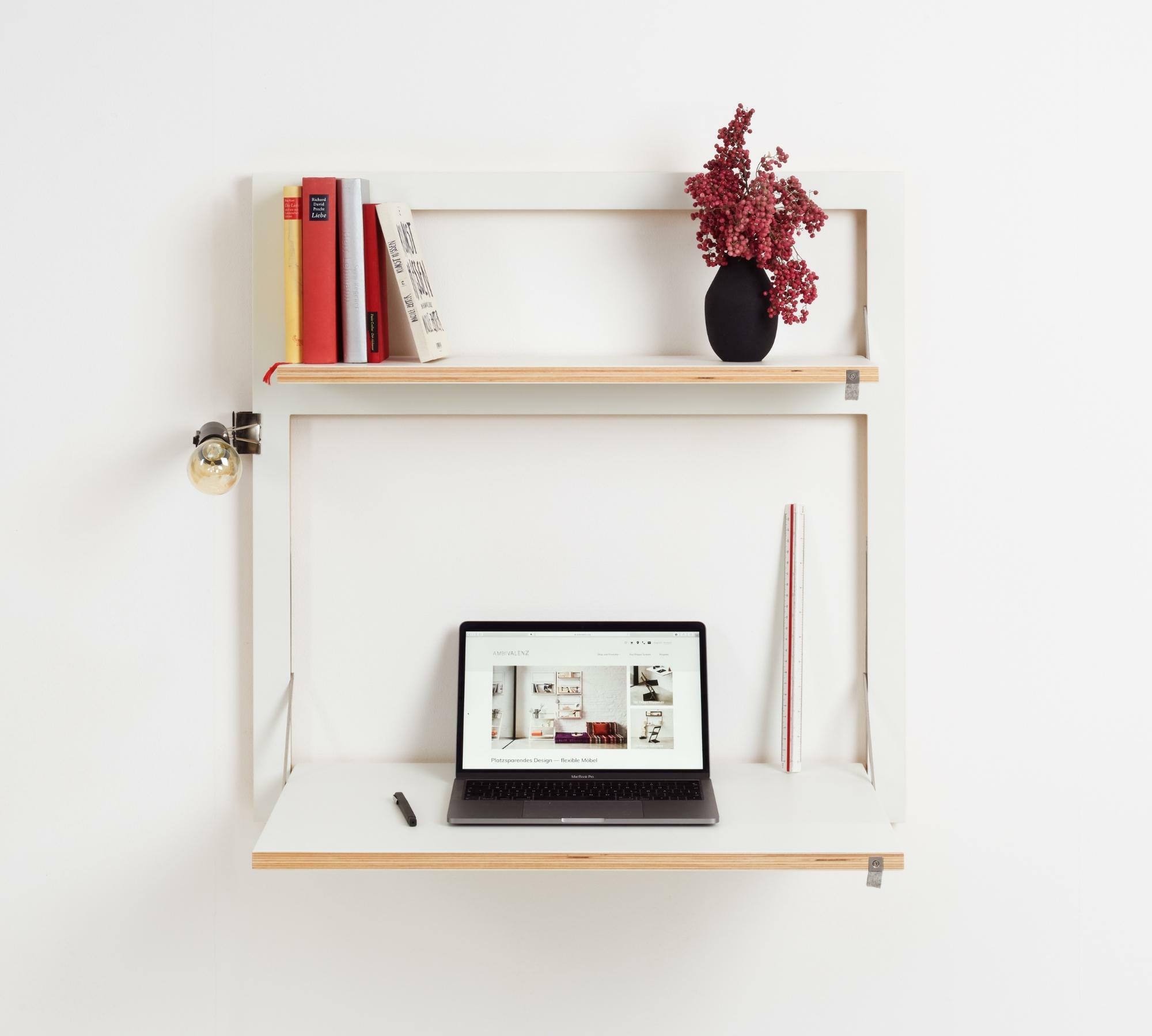 Fläpps Sekretär 80x80-2 Weiß 6