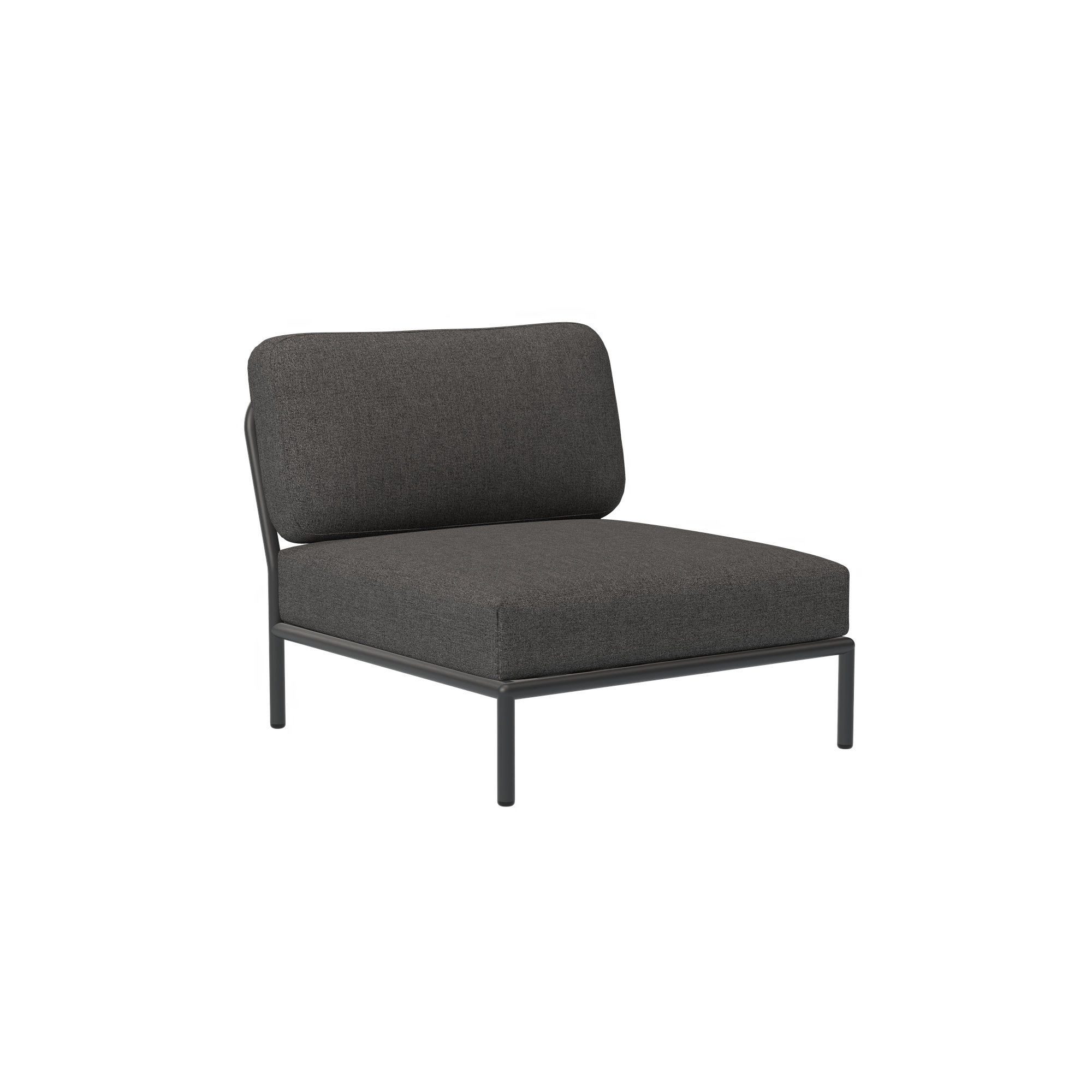 LEVEL Sofamodul Rechts, Sessel & Pouf Sooty Grau 2