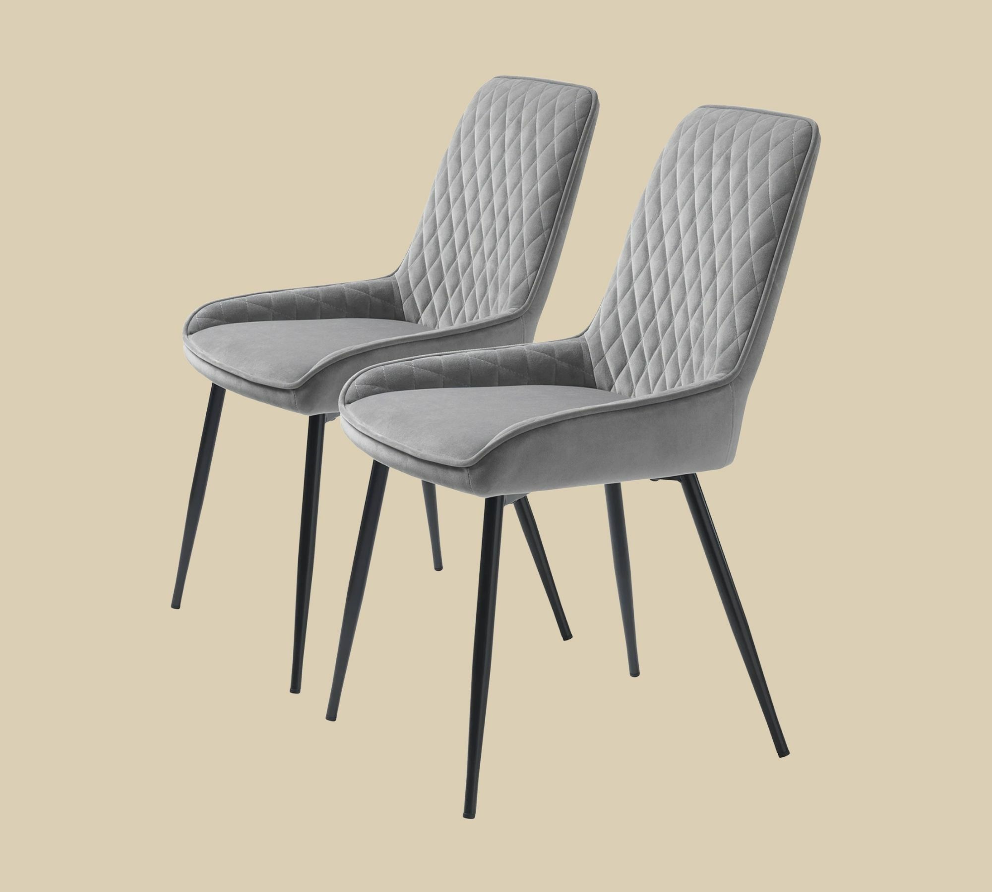 2x Dining chair Grey 0