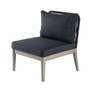 Loungesessel Holz Metall Grau 1