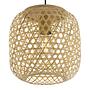 Pendant light Mirena I 1-light bamboo mixed fabric 0