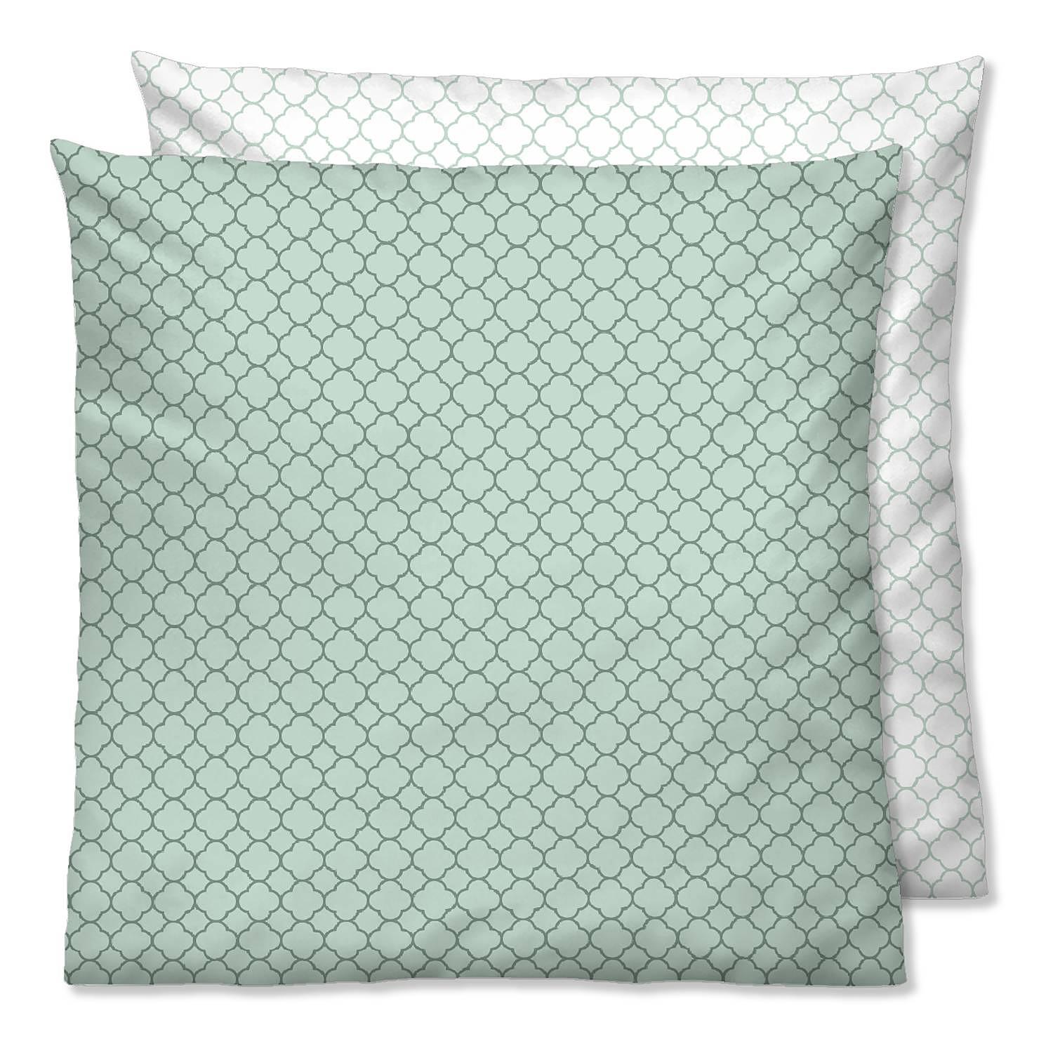 Mako-Satin Kopfkissenbezug Baumwolle Mint 40 x 80 cm 0
