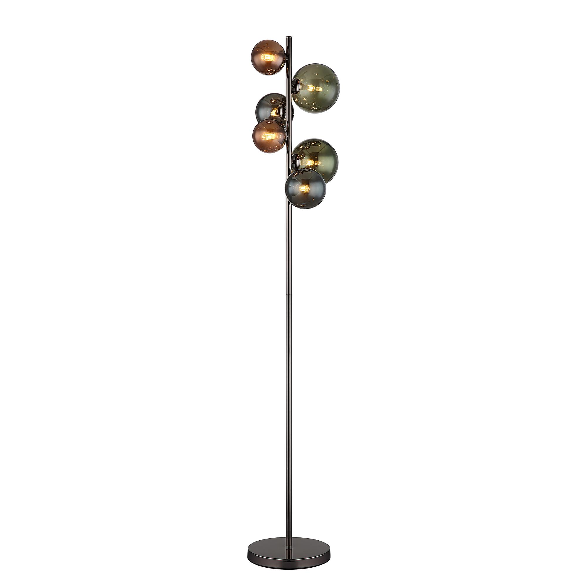 LED Floor Lamp Riha Type C 6-Light Colored Glass Iron 1