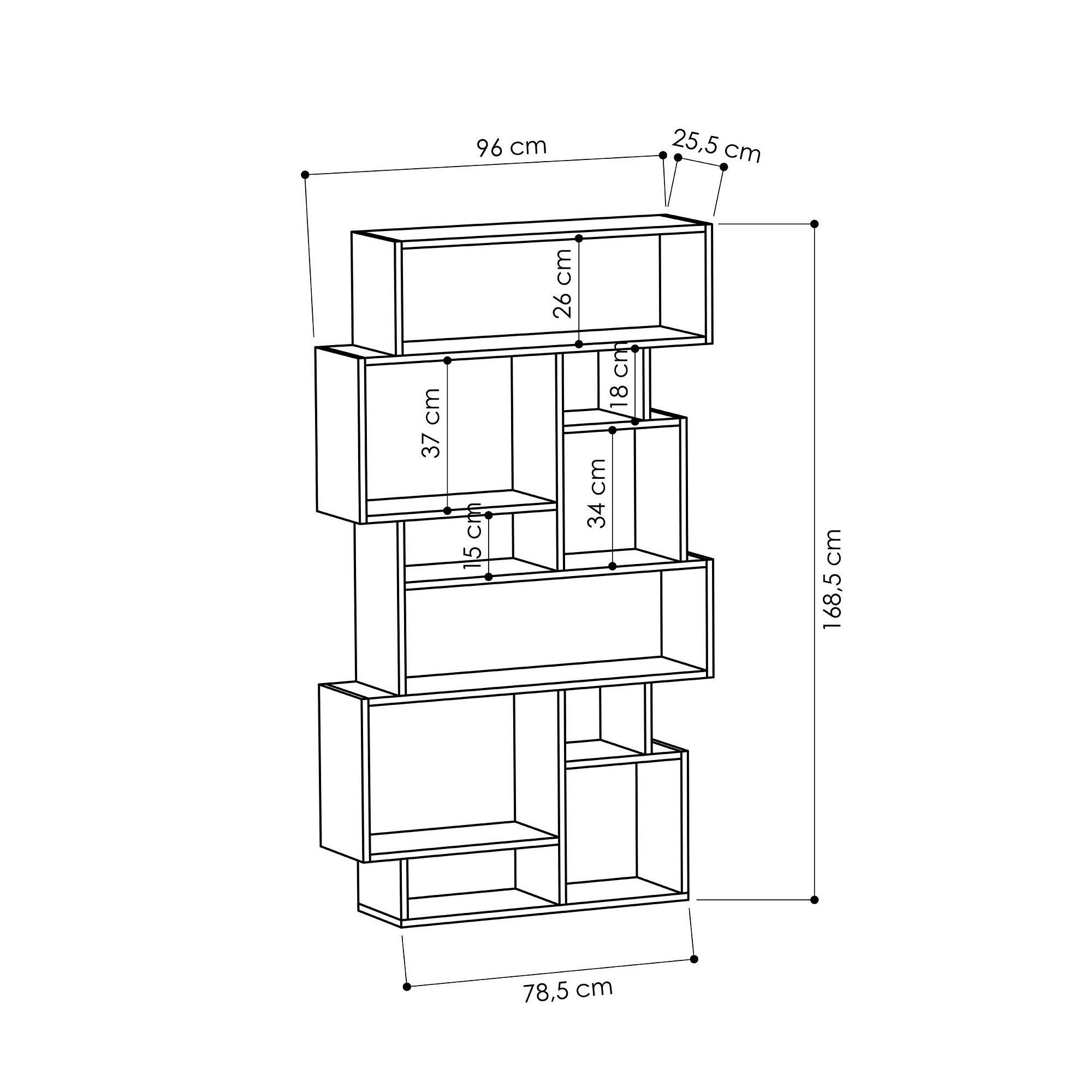 Karmato Bücherregal Oak 2