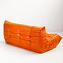 Togo Sofa 3-Sitzer in Premium Leder Orange 2