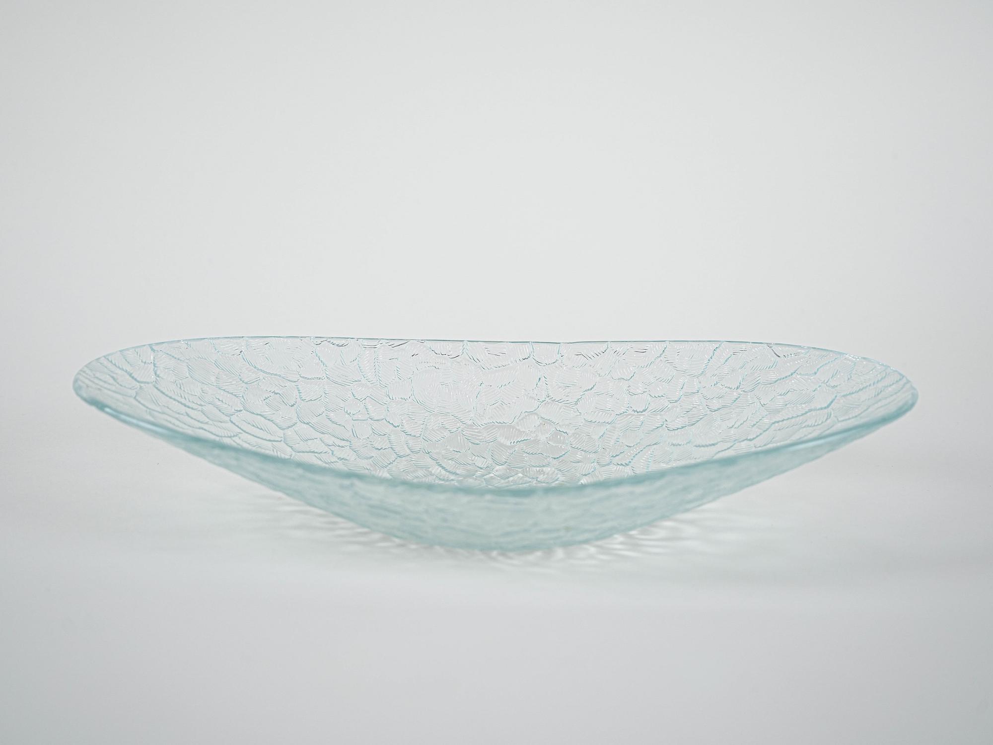 Glass serving platter 1970s 3
