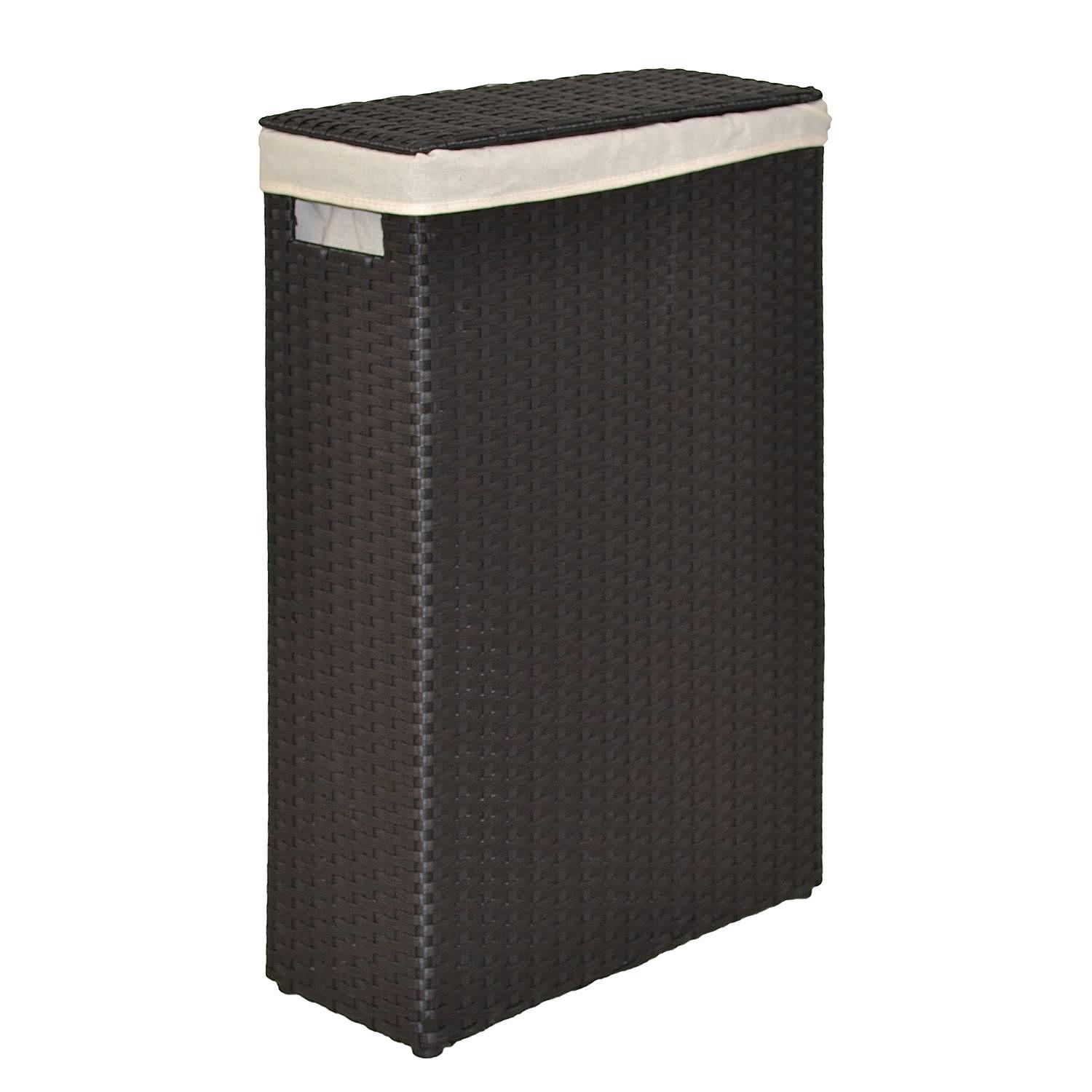 Wäschekorb Gladysdale I Polyrattan Schwarz 0