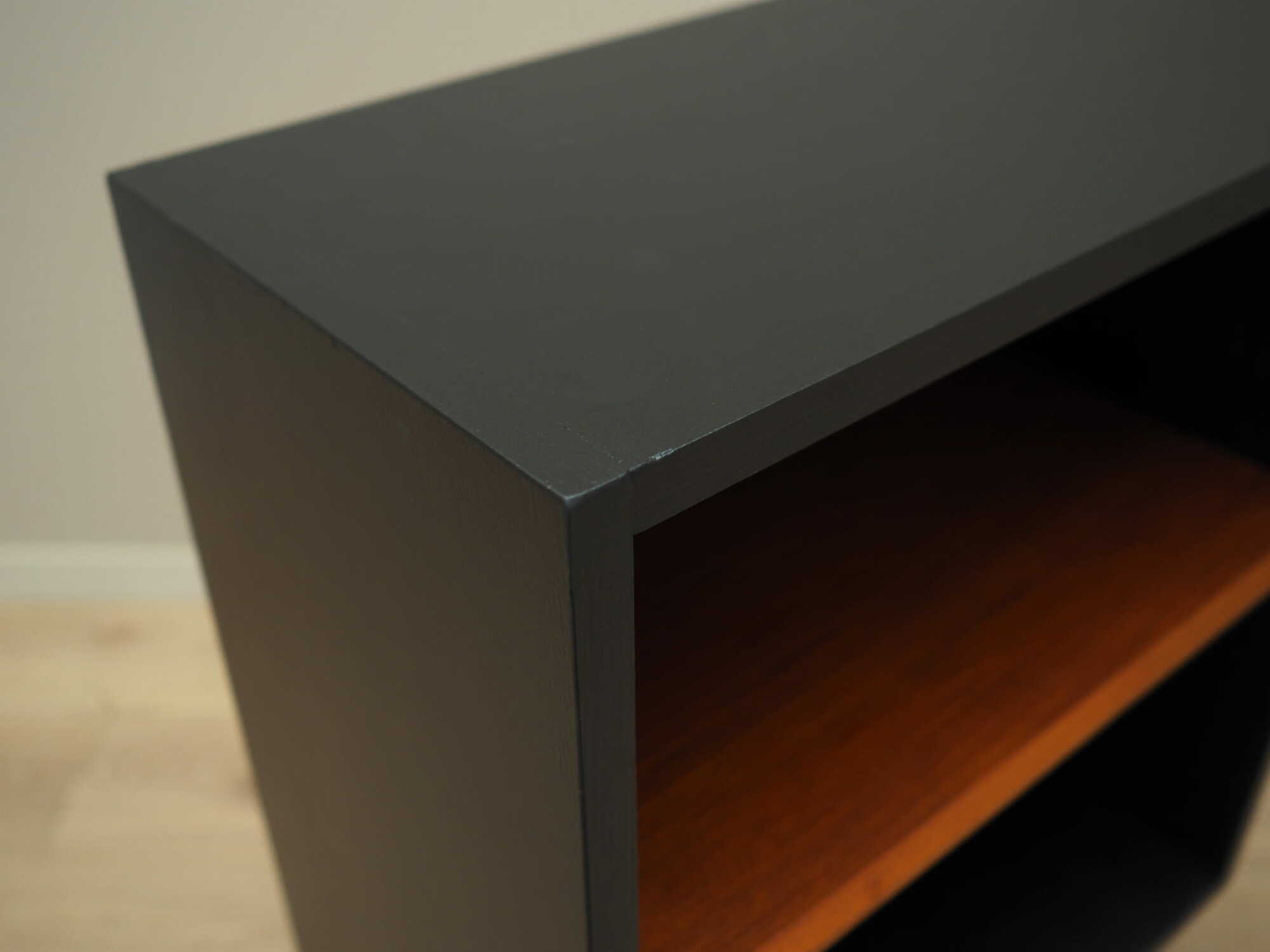 Vintage Bücherregal Teakholz Braun 1970er Jahre 8