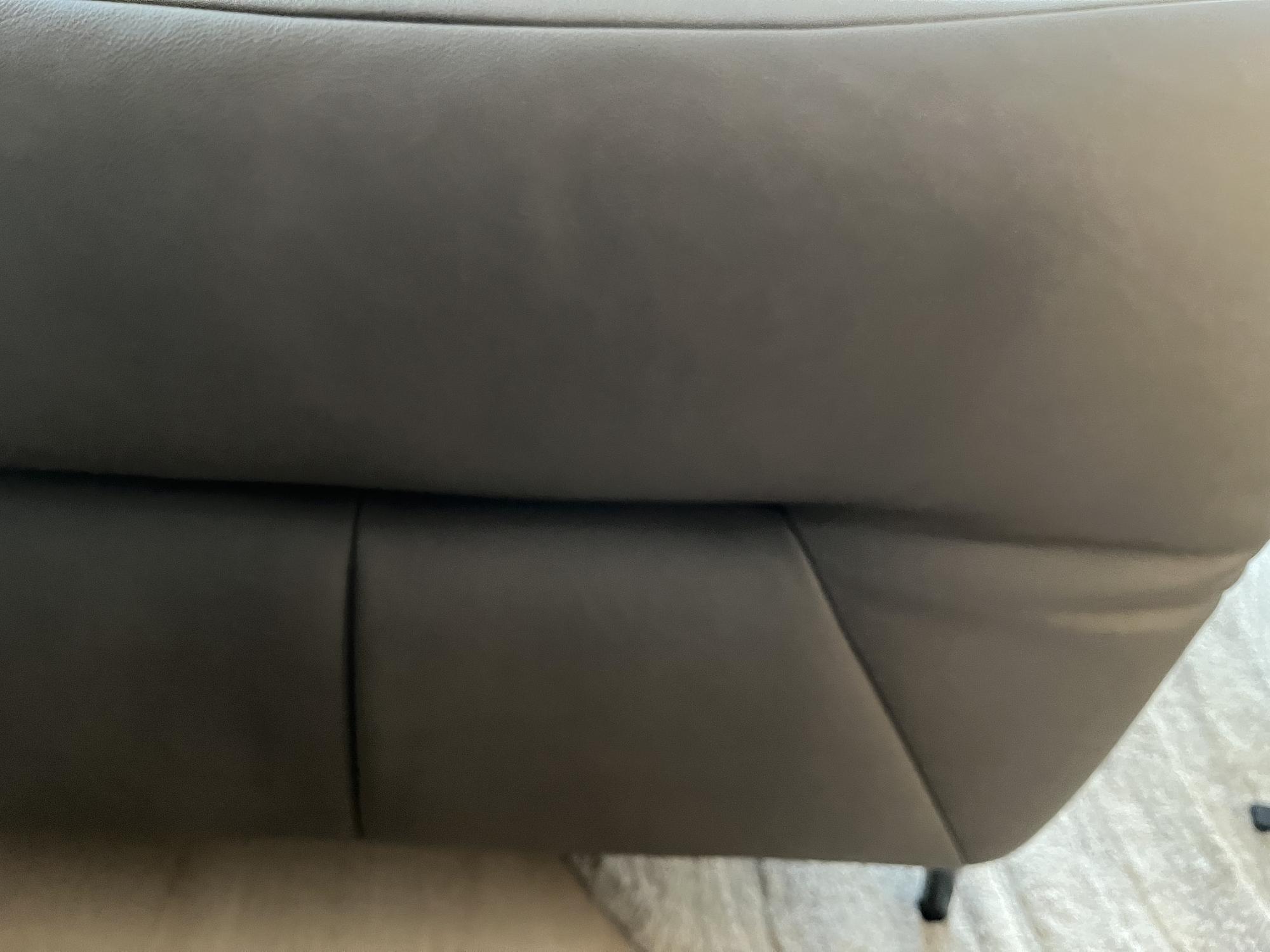 Ecksofa Leder Grau 8