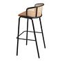 Bar stool Rattan velvet 6
