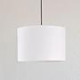 Pendant lamp Vigo linen 1-light White / Black 1
