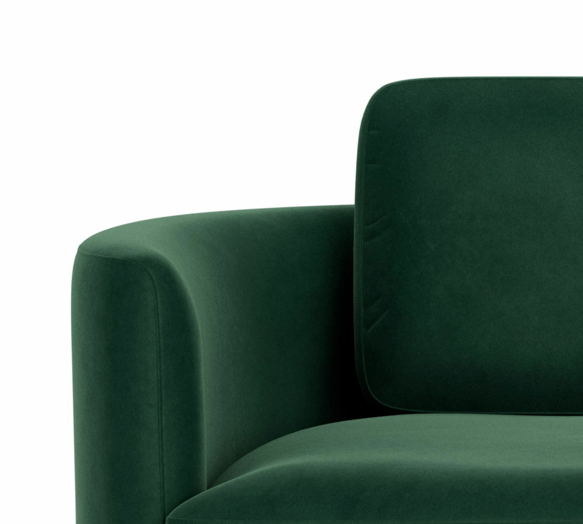 Elinor 3-Sitzer Sofa Velour Lux Dark Green 5