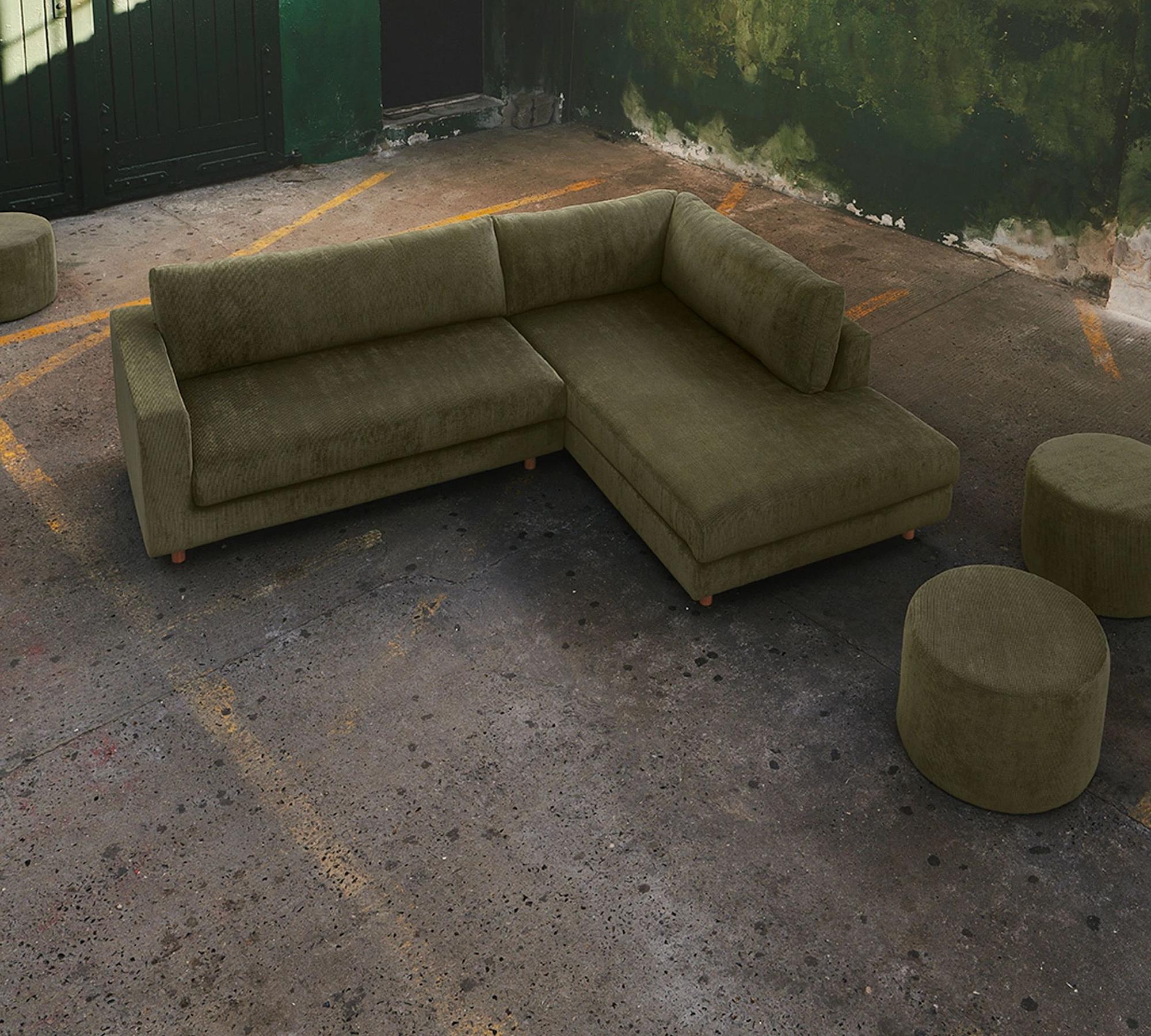 Douglas Sofa Récamiere Rechts Free Sage Kordstoff 2