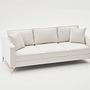 Lima Sofa 3-Sitzer Creme mit goldenen Beinen 4