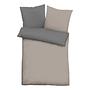 Linon Bed Linen Cotton Taupe 155x220cm Pillowcase 80x80cm 1