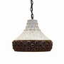 Vintage pendant lamp ceramic brown 1960s 0