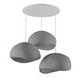 3-Flammig Wabi Sabi Haze & Hues Pendelleuchte Beton Grau 0