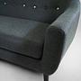Ritchie Sofa 3-Sitzer Textil Anthrazit Bunte Knöpfe 3