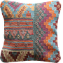 Kelim Kissen Wolle Baumwolle Mehrfarbig 0