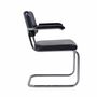 S 64 PV Thonet Freischwinger Leder Metall Schwarz 4