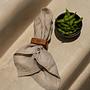 4x Serviette Leinen Beige 1