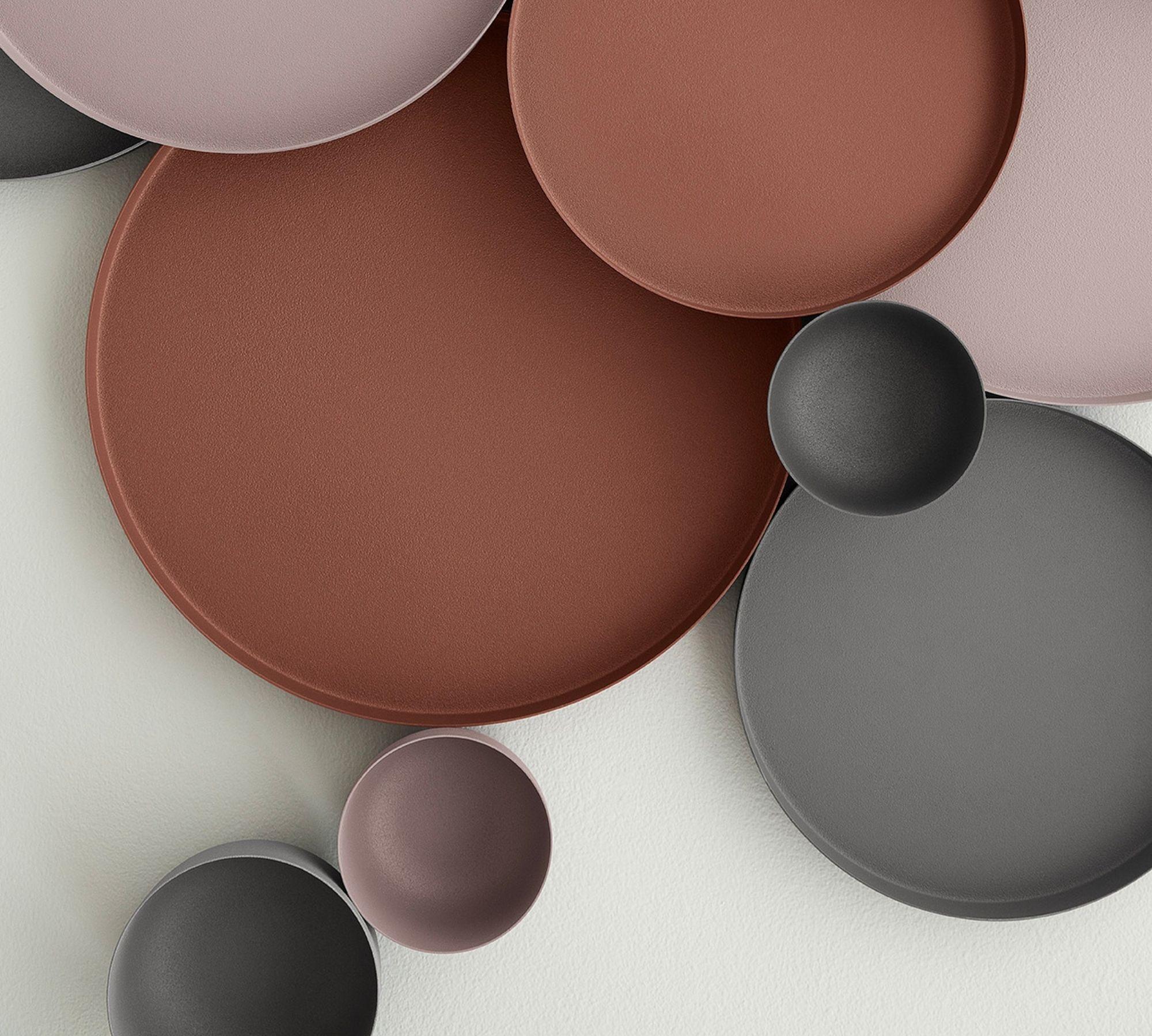 Reo Schale Pulverbeschichteter Stahl L ⌀ 15 cm Pewter 66045 2