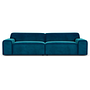 Gloria Sofa 3-Sitzer Velour Lux Petro 1