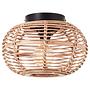 Ceiling Light Woodball 1-Light Solid Bamboo Iron 0