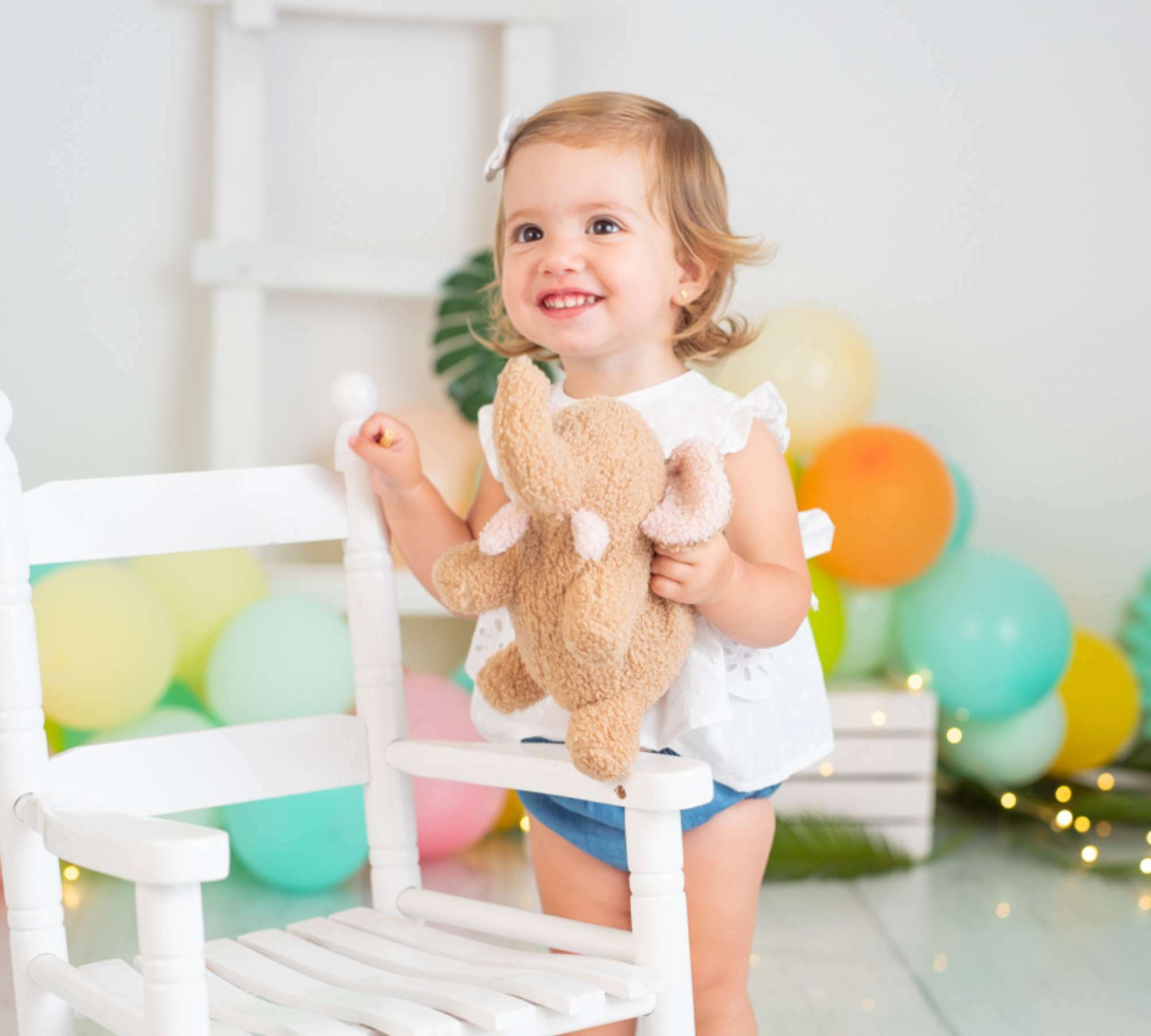 Baby Elephant Plush Toy Cotton Brown 6