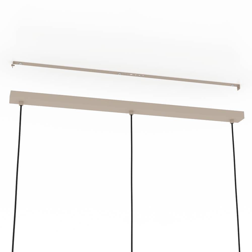 3-Flammig Pendelleuchte Romazzina Stahl Beige 4