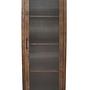 Vitrine mit Tür Mangoholz Glas 0
