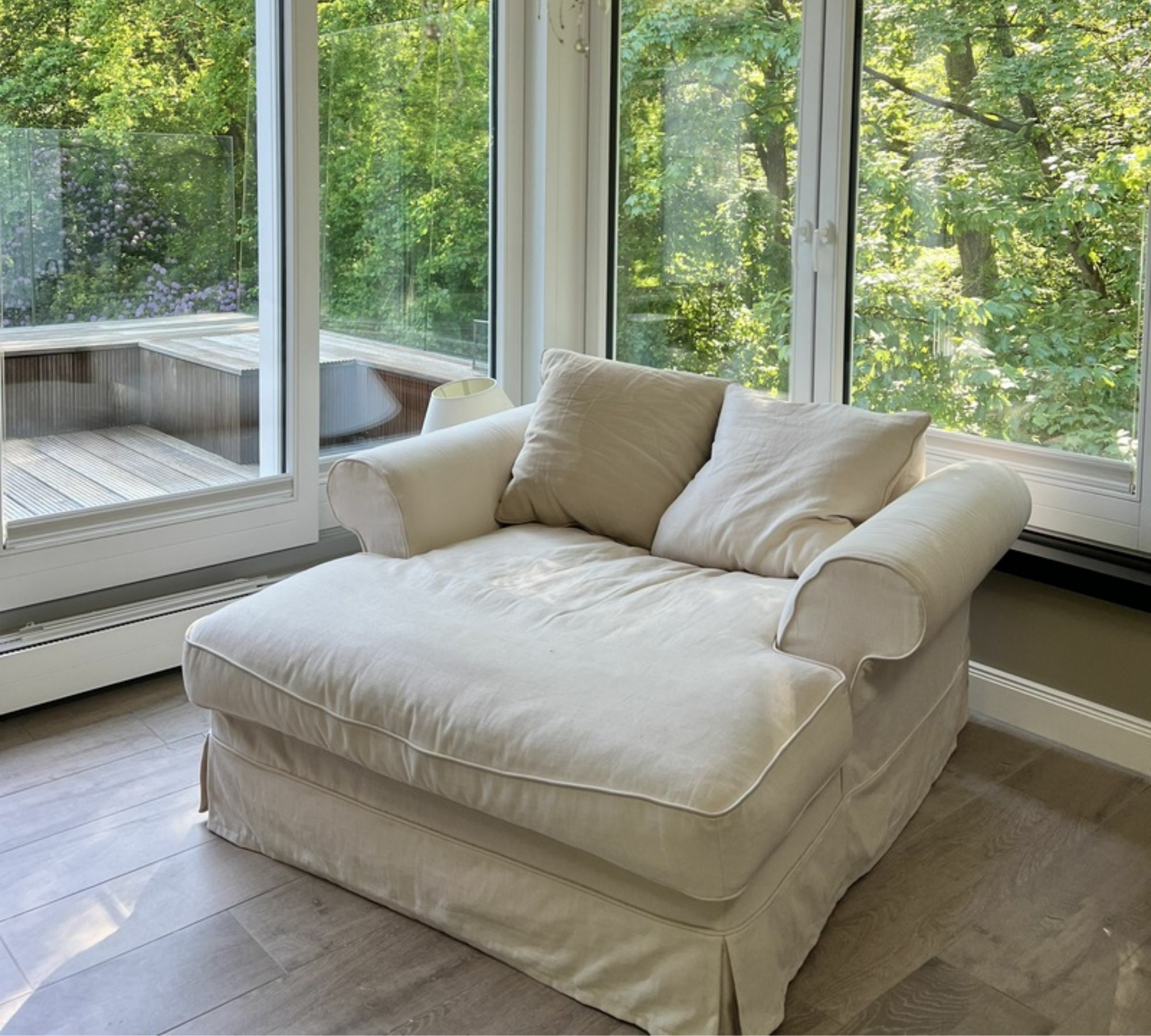 Sofa 1-Sitzer Baumwolle Beige 4