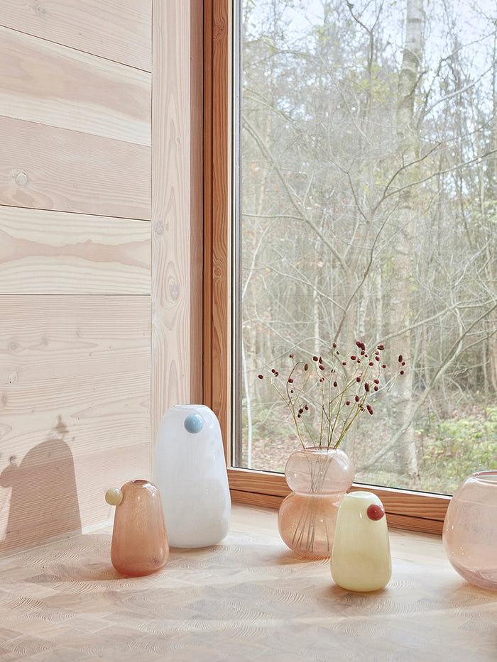 Lasi Vase Klein Glas Taupe 2