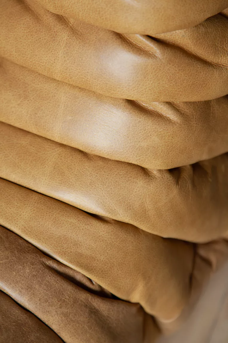 Togo Lounge Set 2-piece. Pull-up leather camel brown 9