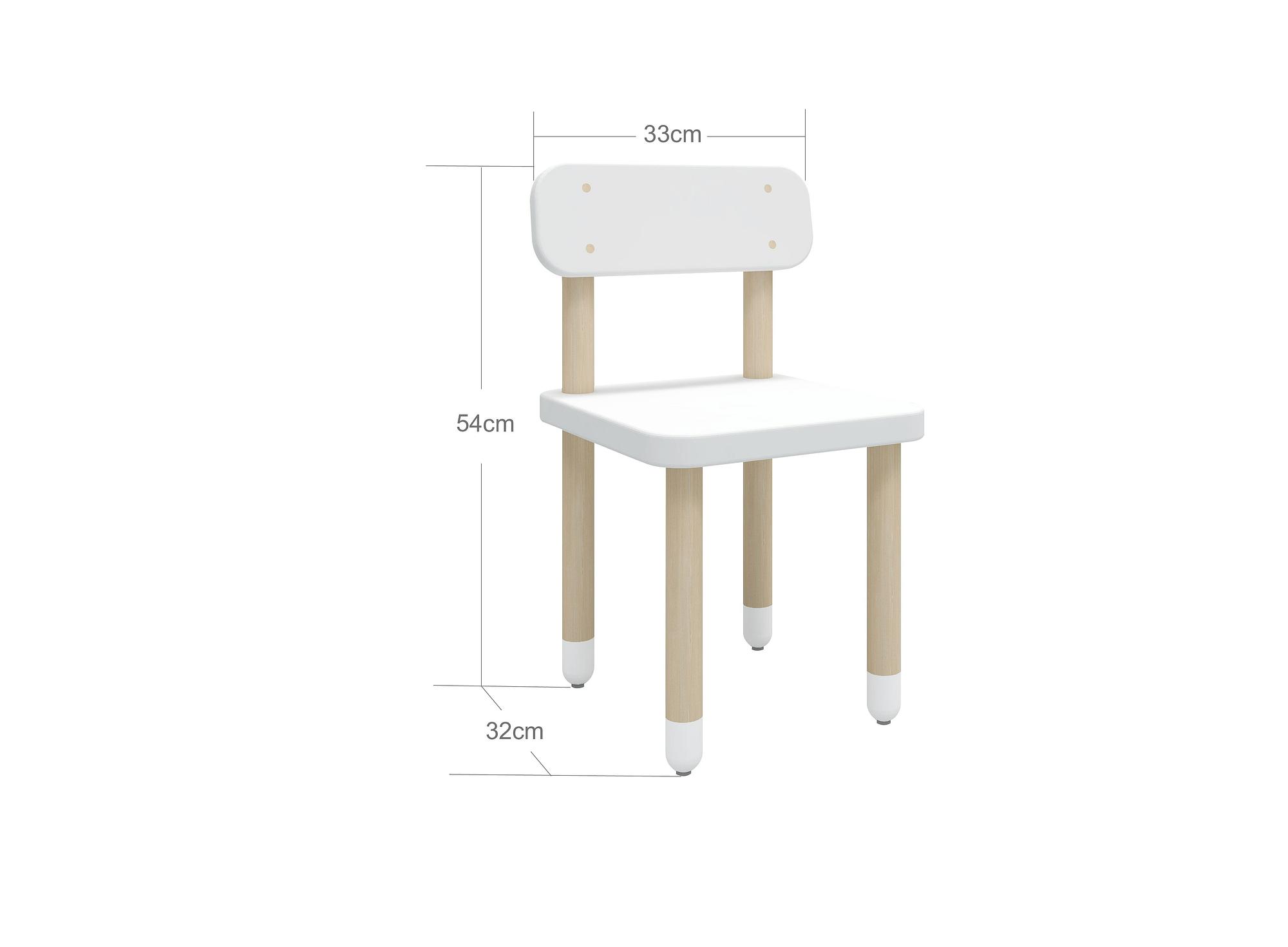 Stuhl mit Rückenlehne Holz Weiß 4