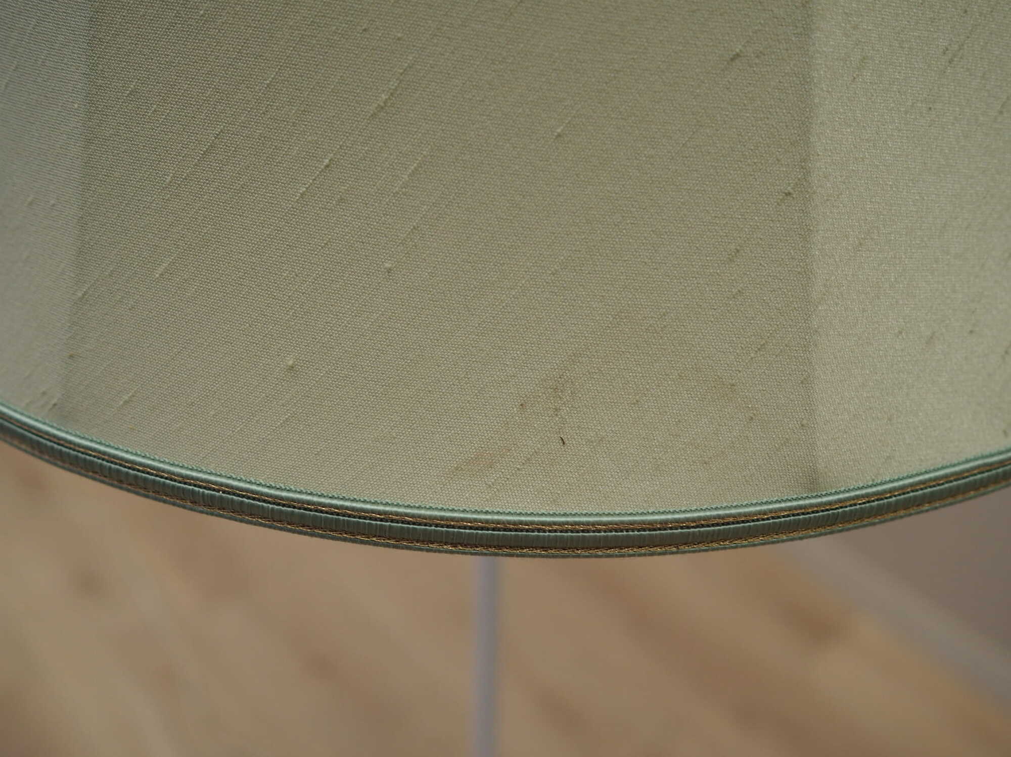 Vintage floor lamp Metal Fabric Green 1970s 7