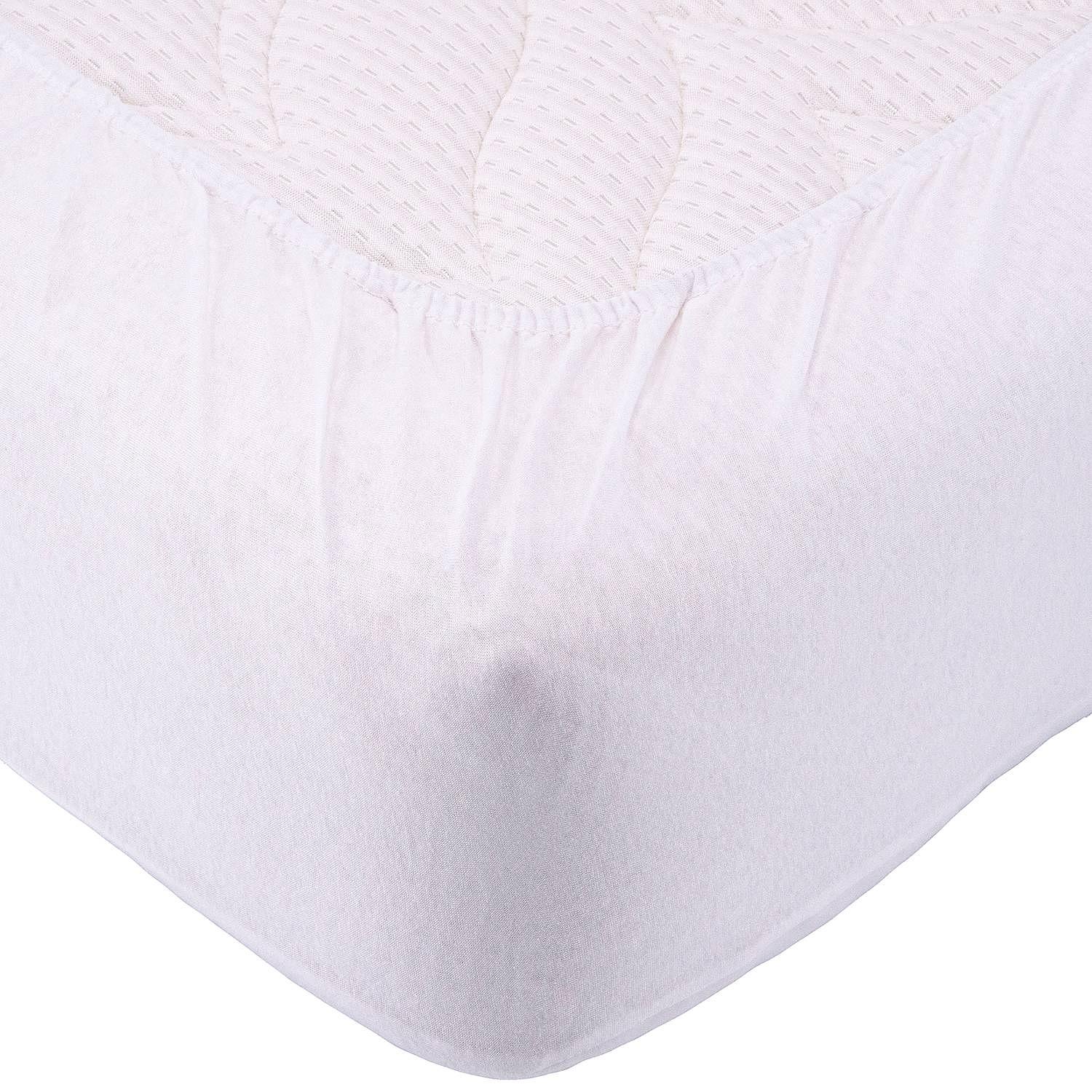 Spannbetttuch Kalmuck Baumwollstoff Weiß 90 x 200 cm 2