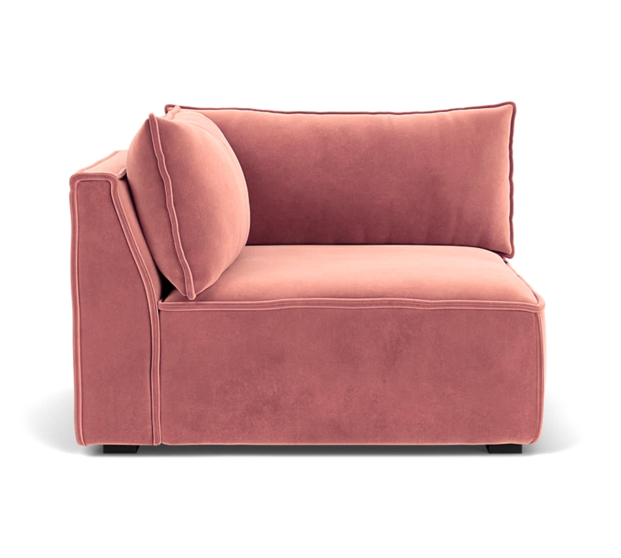 Daphne 1-Sitzer Eckmodul Links Lux Vintage Rosa 0