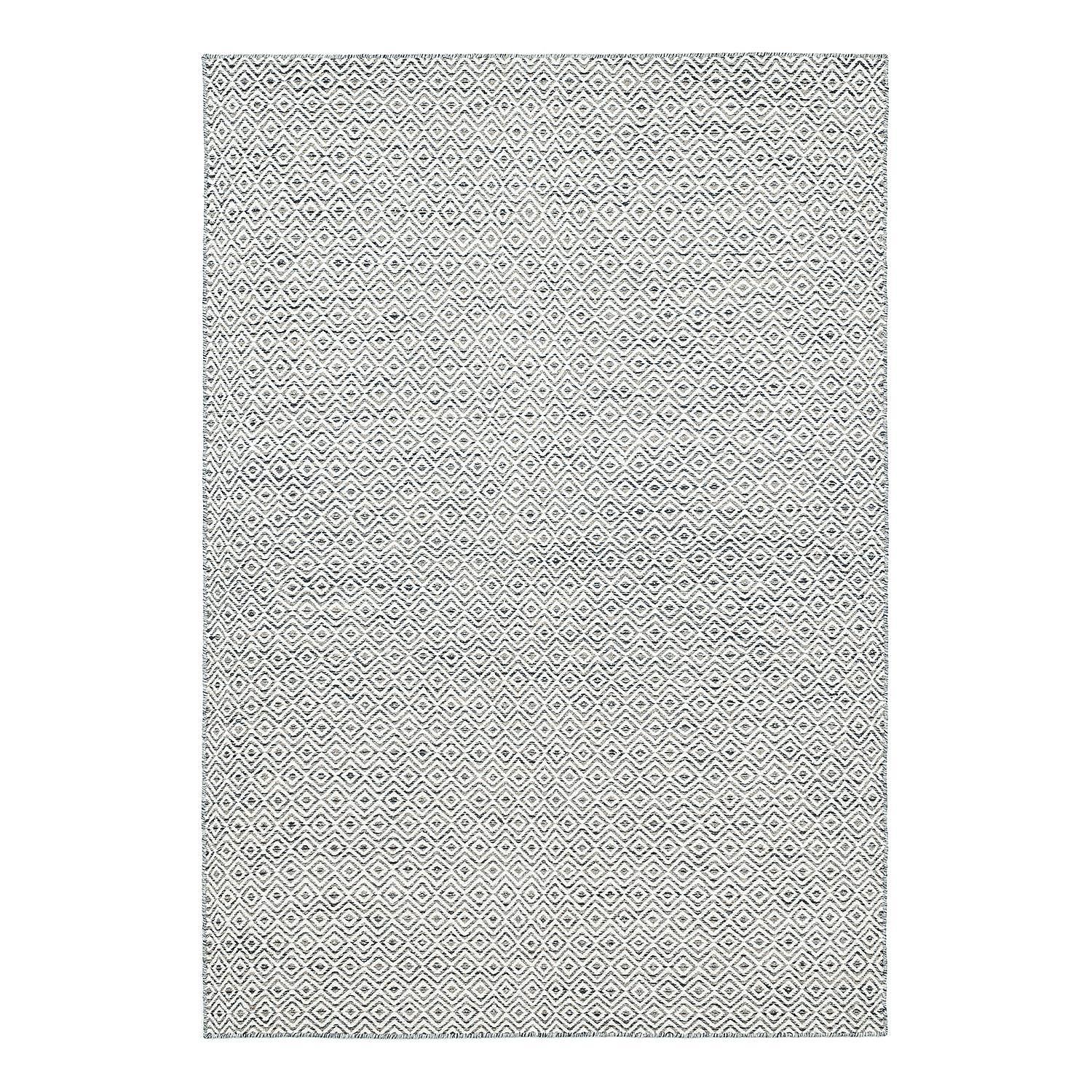Wollteppich Trondheim IV Schurwolle Grau 80 x 150 cm 0
