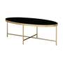 Couchtisch Glas Metall Schwarz Gold 0