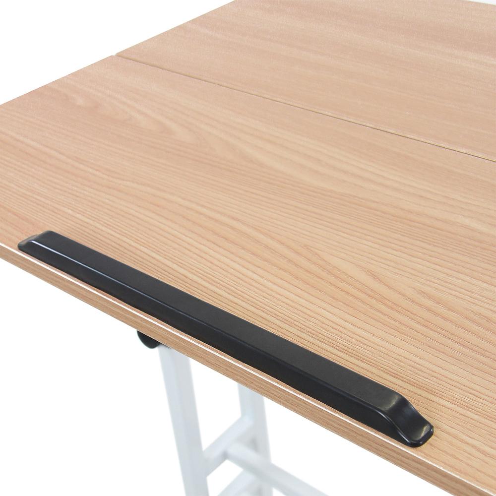 WORKSTATION I Desk with casters Wood White 2